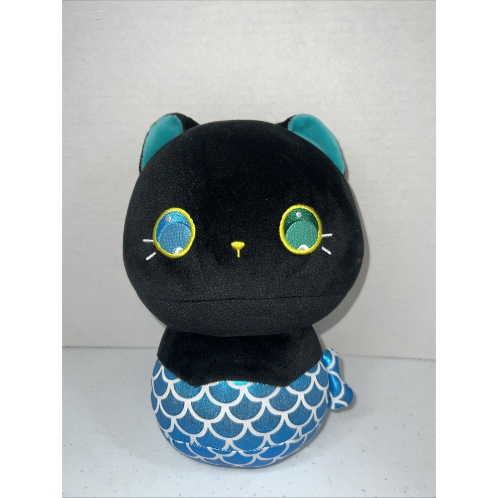 MeWaii Mermaid Black Cat Super Soft & Squishy Kawaii Pillow Plush Toy 9"